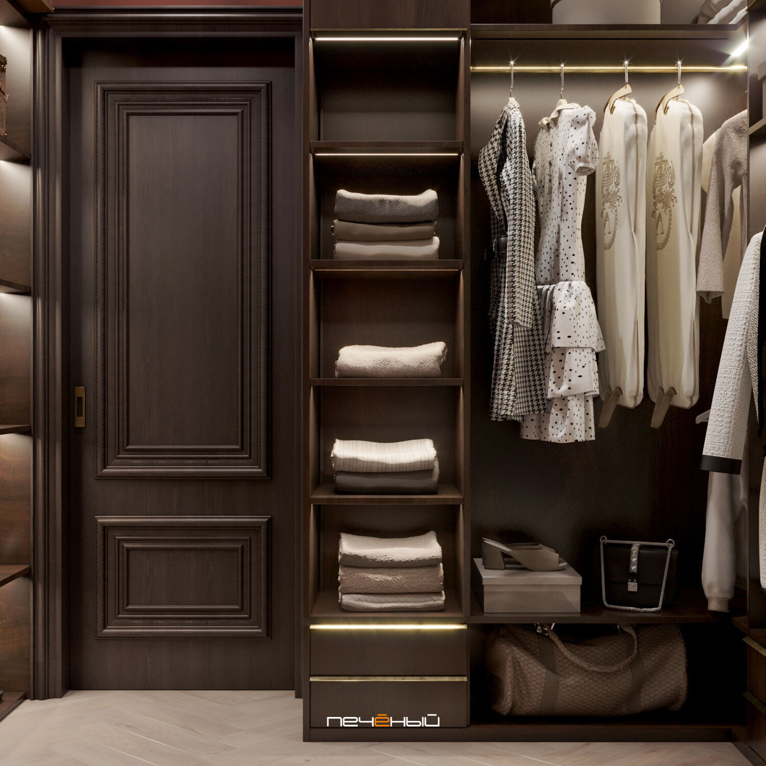 2025 Дизайн 3-комнатной квартиры 90 м² в классическом стиле, Москва, ЖК Остров