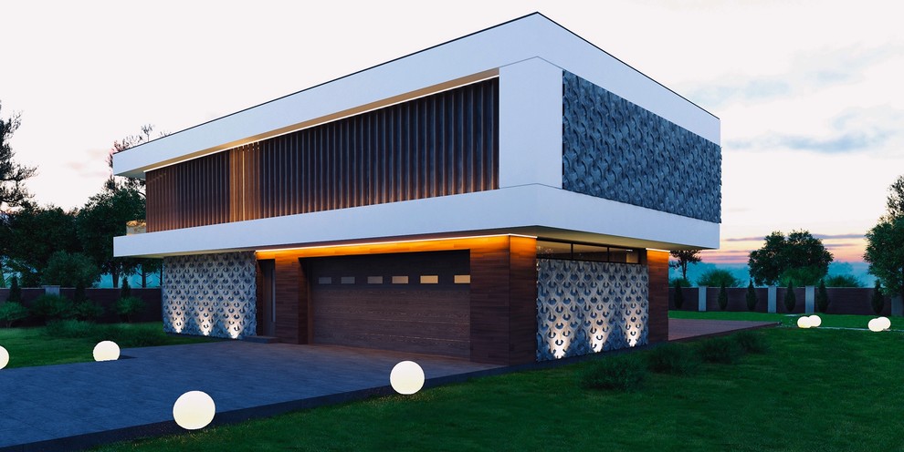 Архитектурный проект дома в стиле минимализм