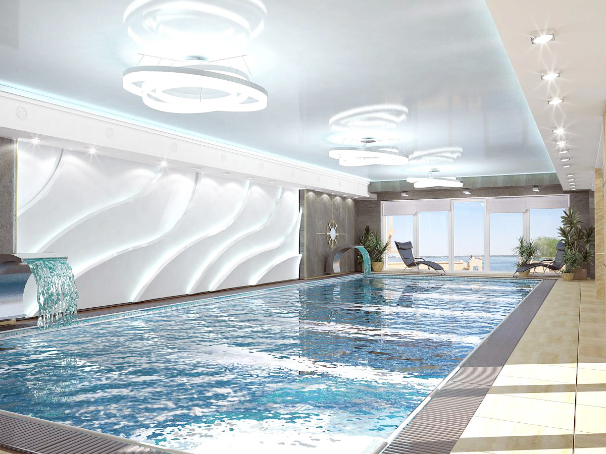 Интерьеры бассейнов в жилых домах