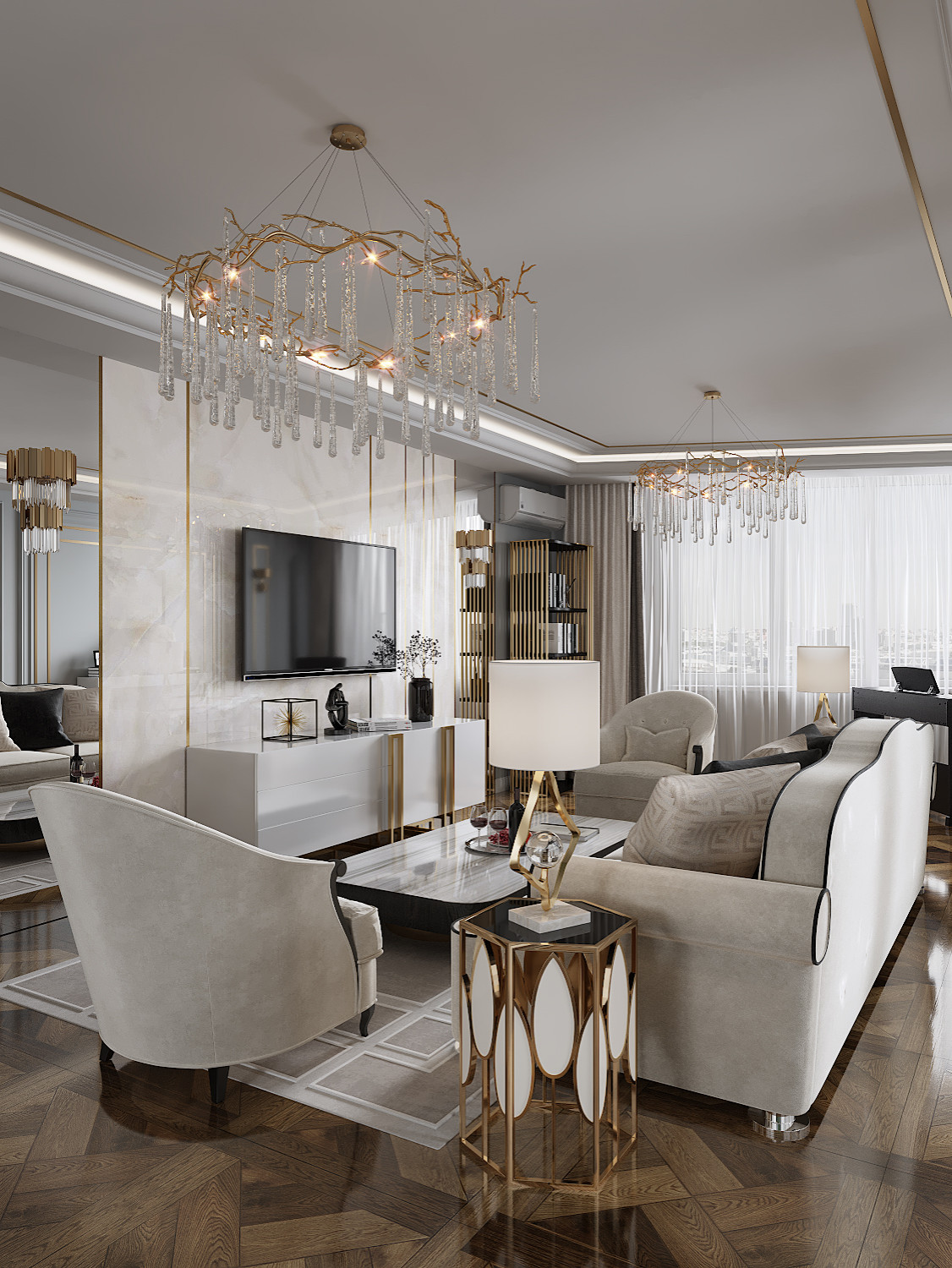 Обложка проекта: ГОСТИНАЯ в классическом стиле