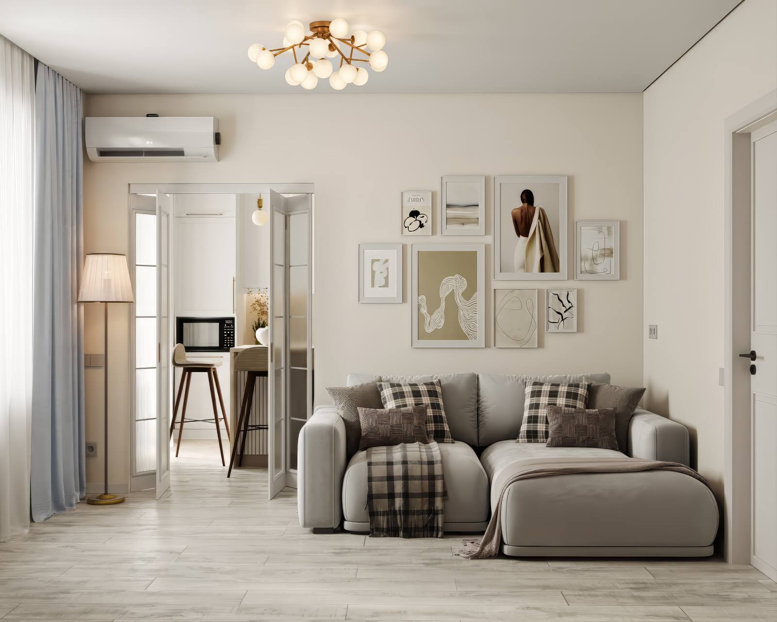 Обложка проекта: Четырехкомнатная квартира в сердце города