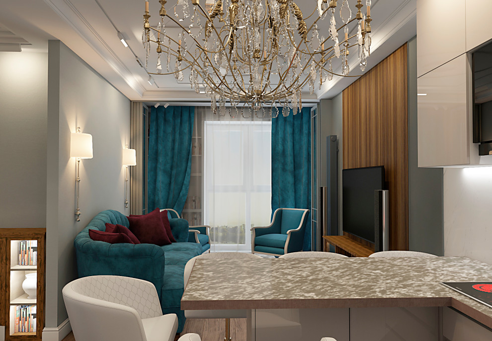 АМЕРИКАНСКАЯ КЛАССИКА DE LUXE (кухня-столовая)