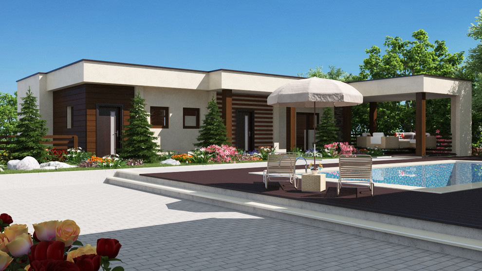 Домик с баней и гаражом