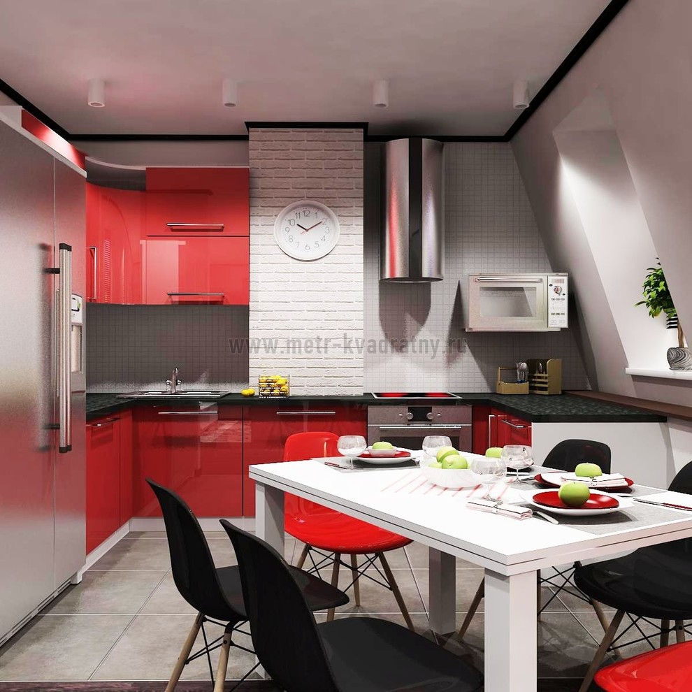 Обложка проекта: мансардная квартира с налетом стиля Лофт