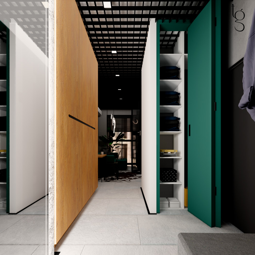 A modern industrial-style studio