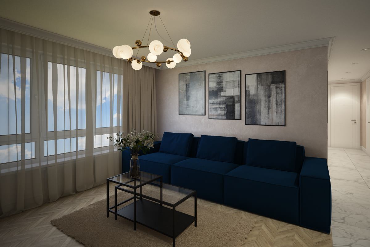 Светлая квартира в современном стиле в Санкт-Петербурге