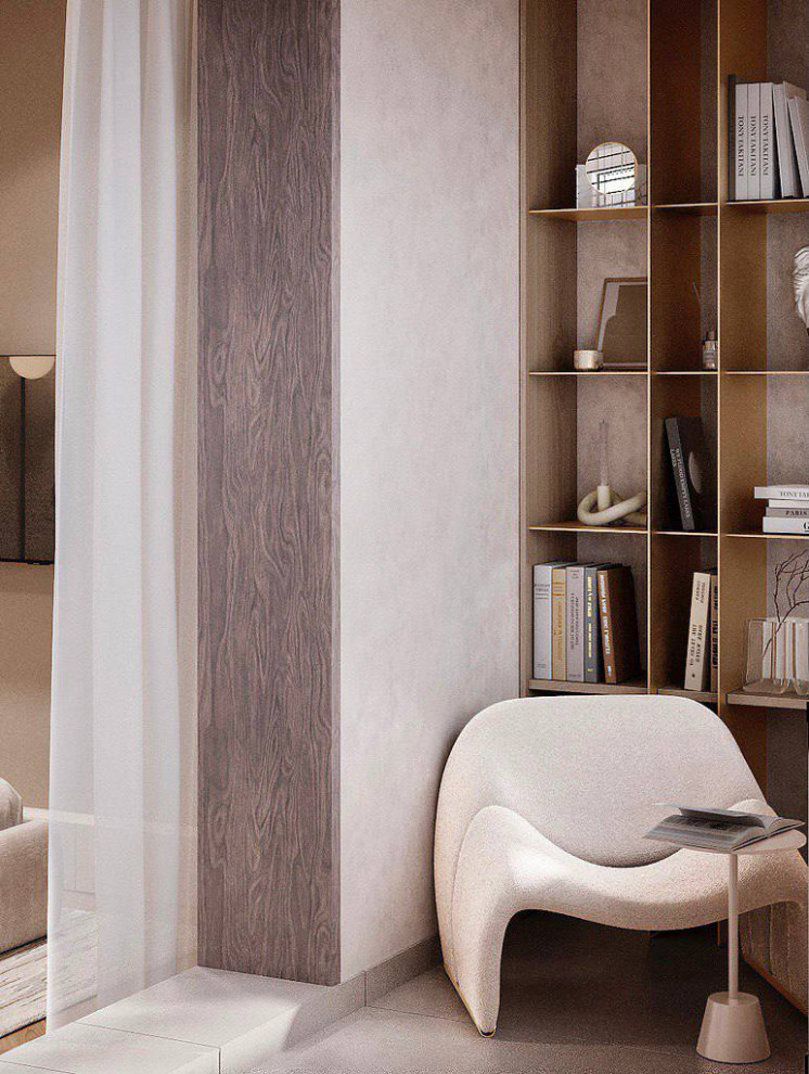 Минималистичная квартира в стиле джапанди, 100 м2