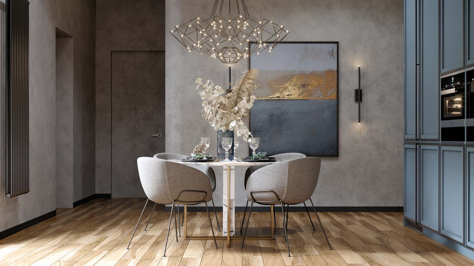 Кухня в загородном доме