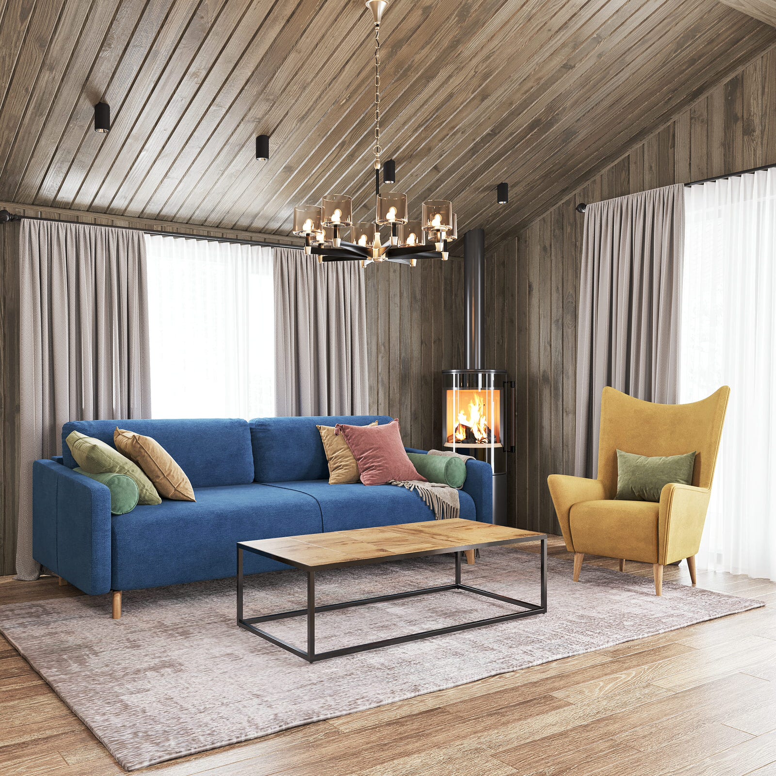 Обложка проекта: Дизайн интерьера частного дома. Кухня, гостиная и коридор.