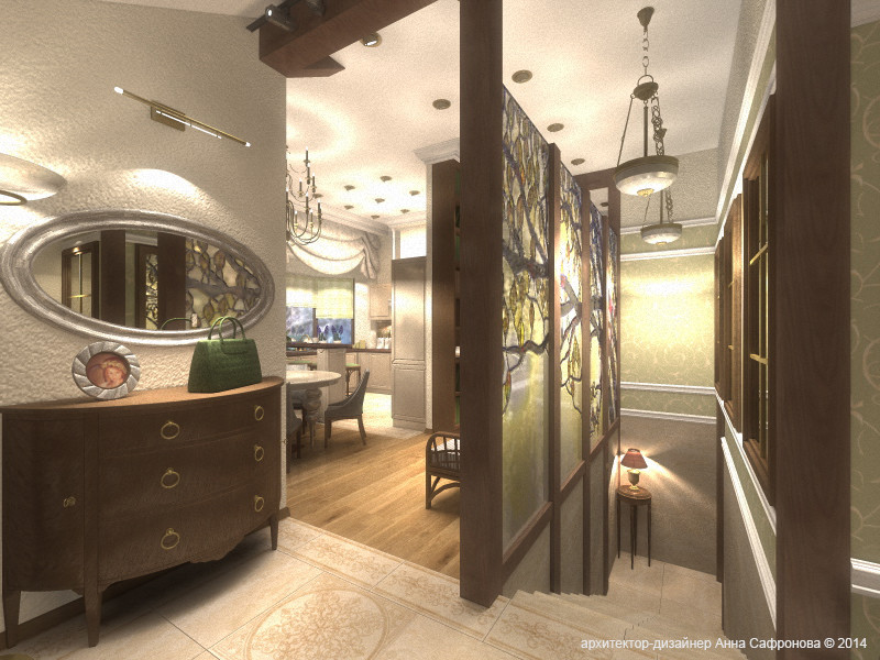 Интерьер квартиры на мансардном этаже