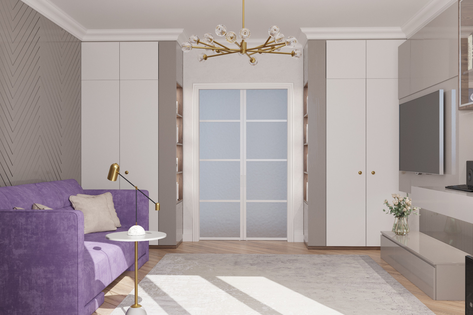 Дизайн - проект двухкомнатной квартиры 60 кв.м. г. Москва.