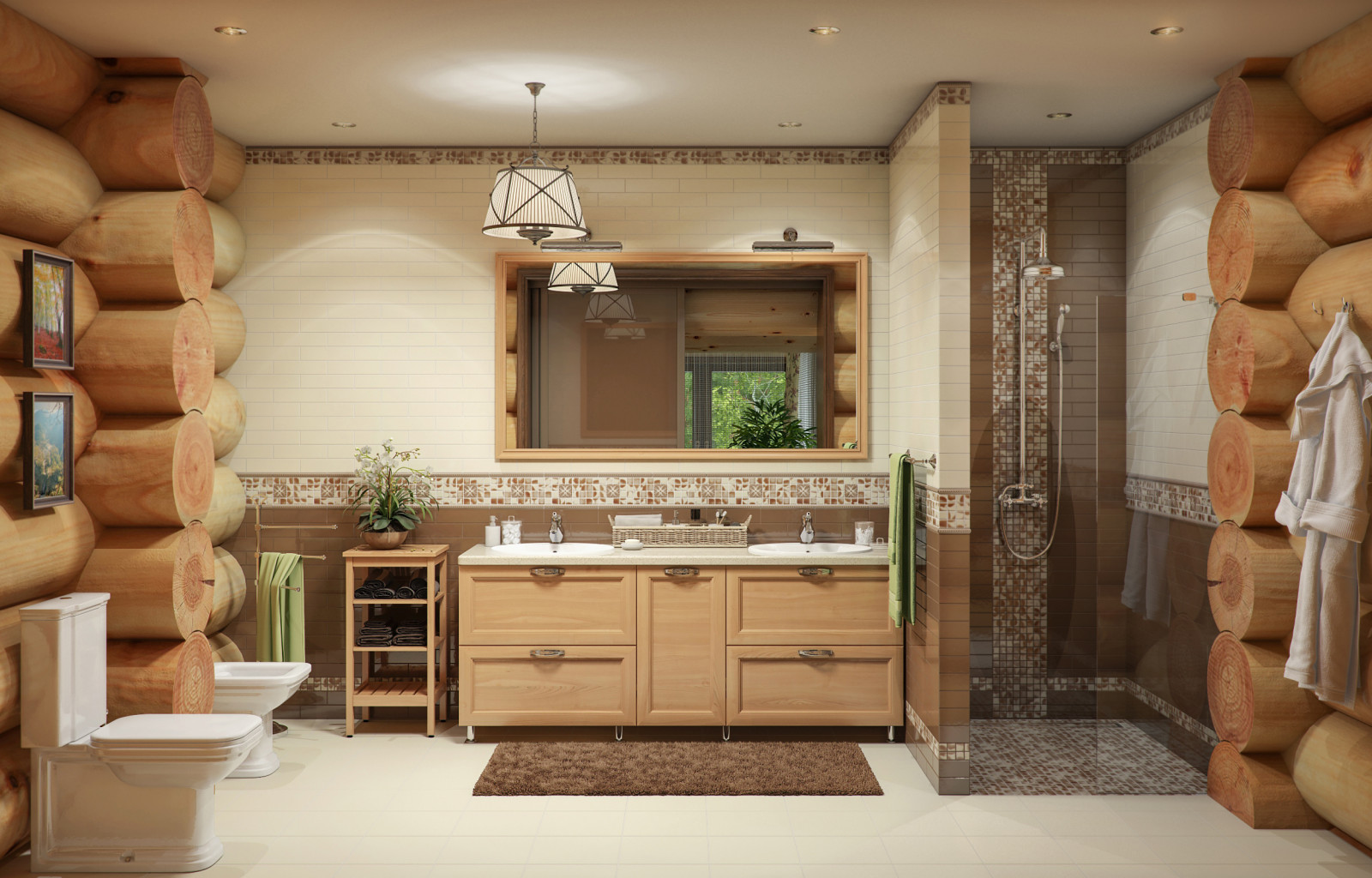 Дизайн интерьера деревянного дома