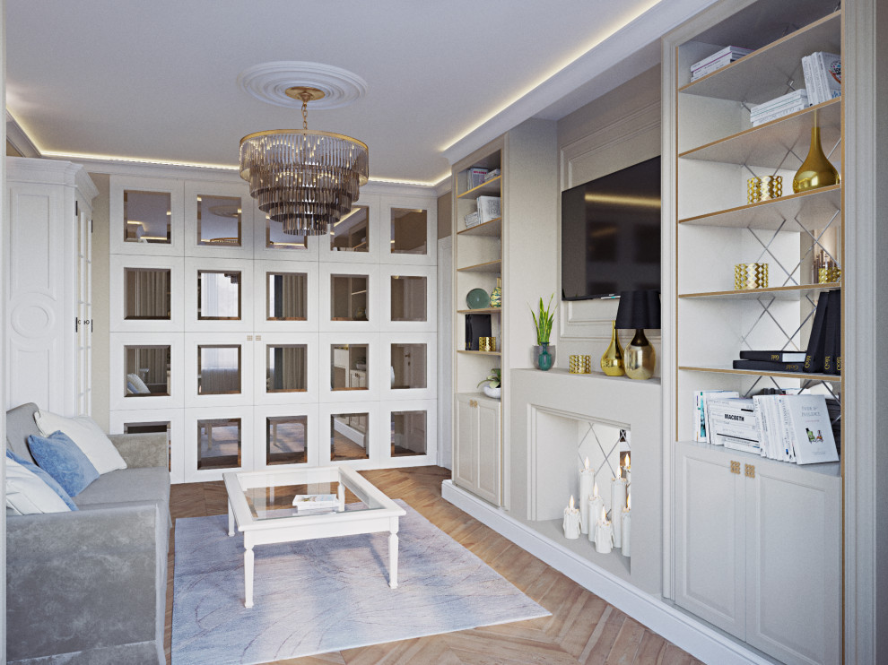 Дизайн проект 2х-комнатной квартиры в неоклассике