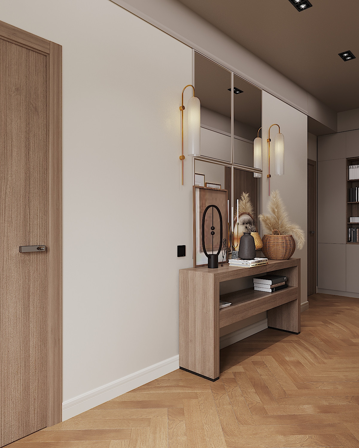 Дизайн интерьера 2го этажа загородного дома