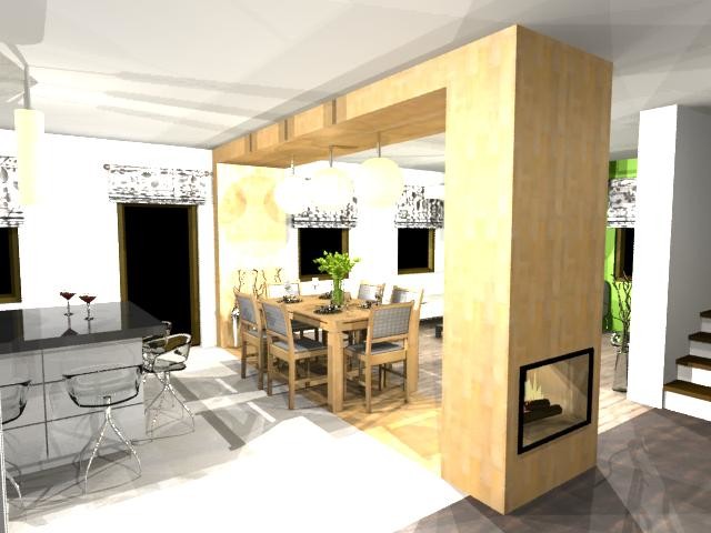 Загородный дом с большим открытым внутренним пространством