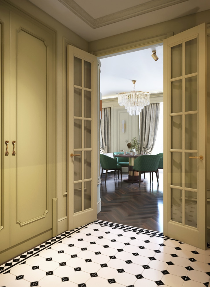 Кораллово-оливковый микс