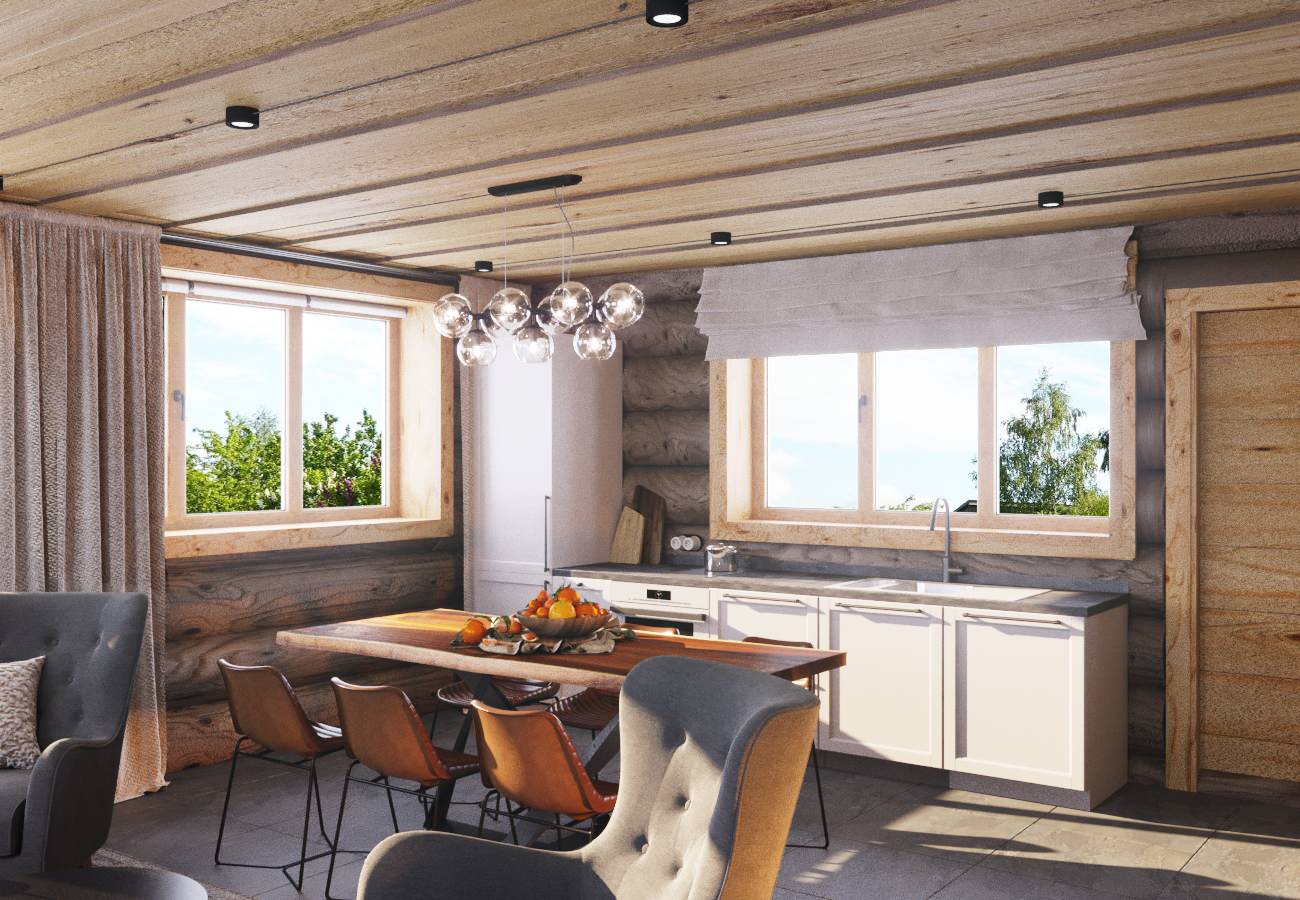 Интерьер бани в Бийске