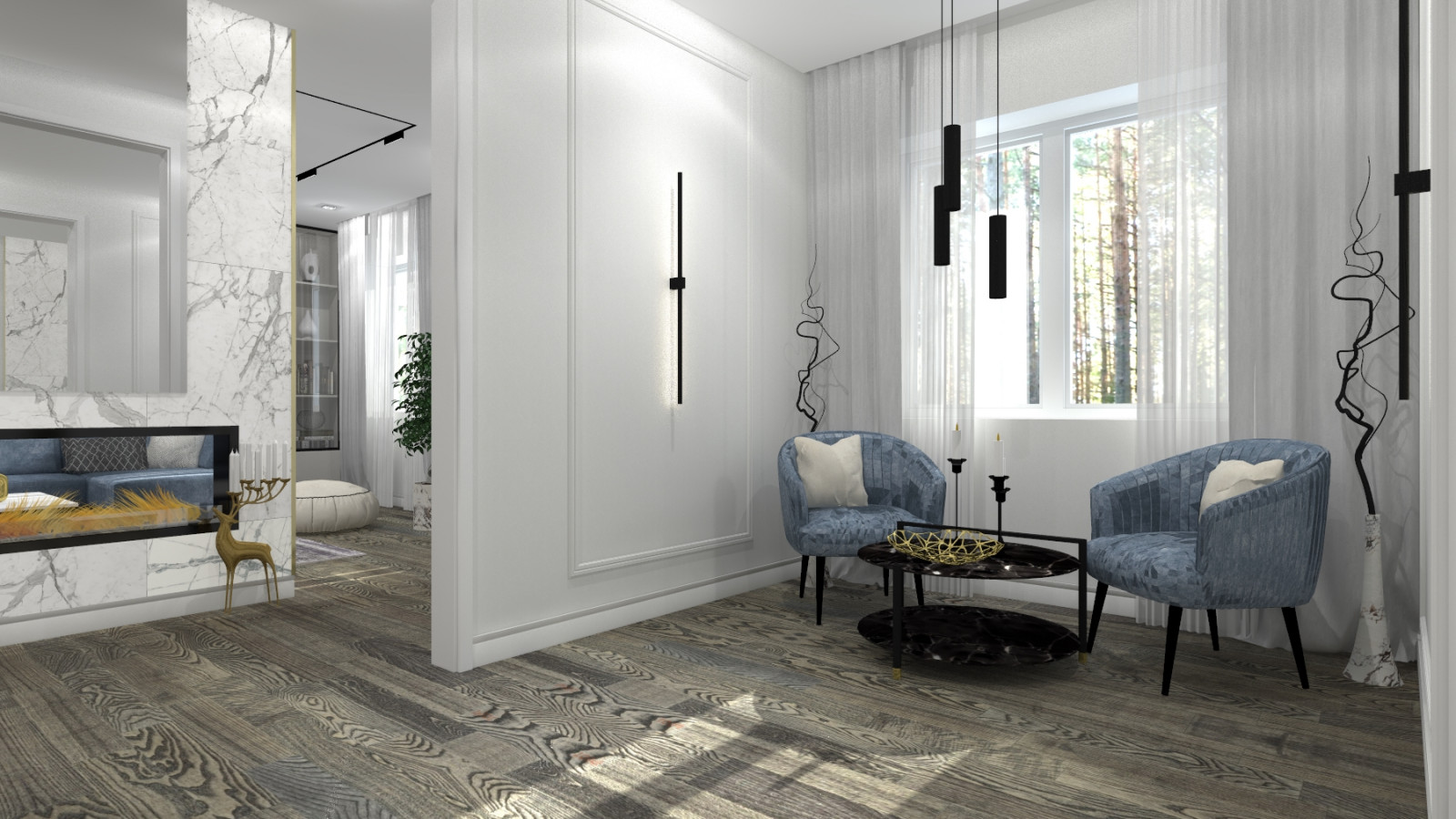 ДОМ В РОСЛАВЛЕ В СИНИХ ОТТЕНКАХ