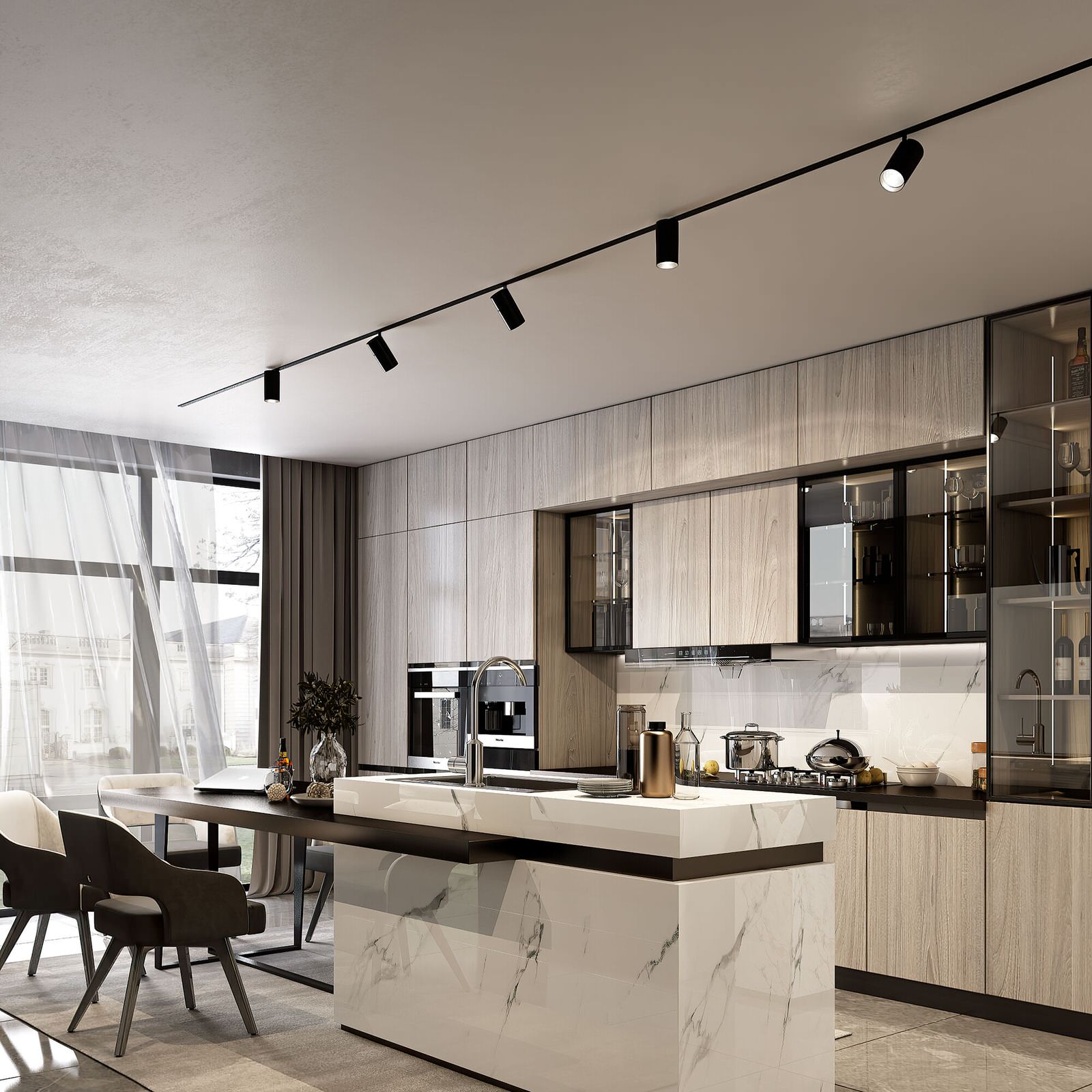 Slim Magnetic Умный трековый светильник 20W 2700-6500K Dim R03 черный