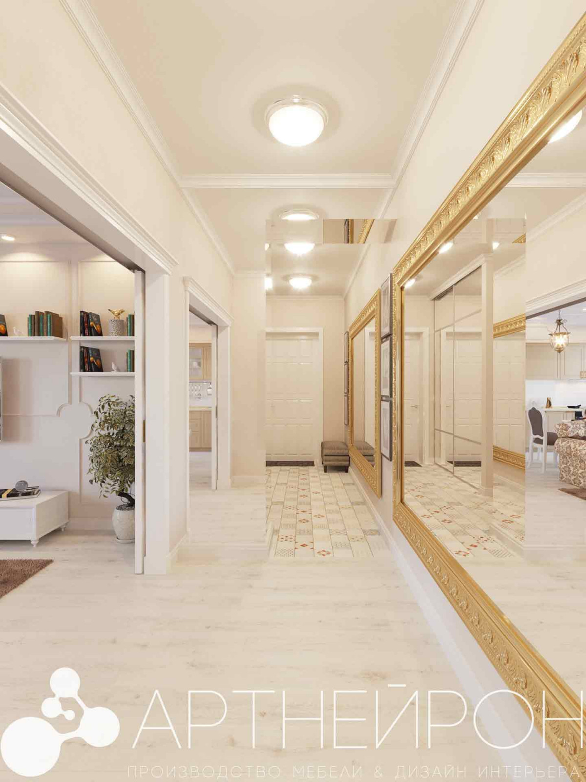 Дизайн гостиной + кухня