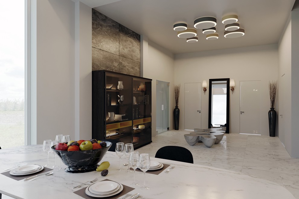 Визуализация первого этажа загородного дома