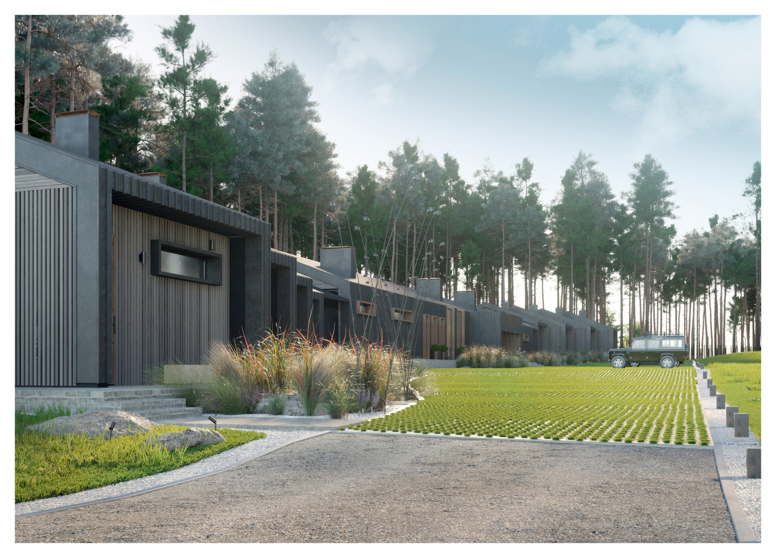 Дом охотника. Благоустройство территории.