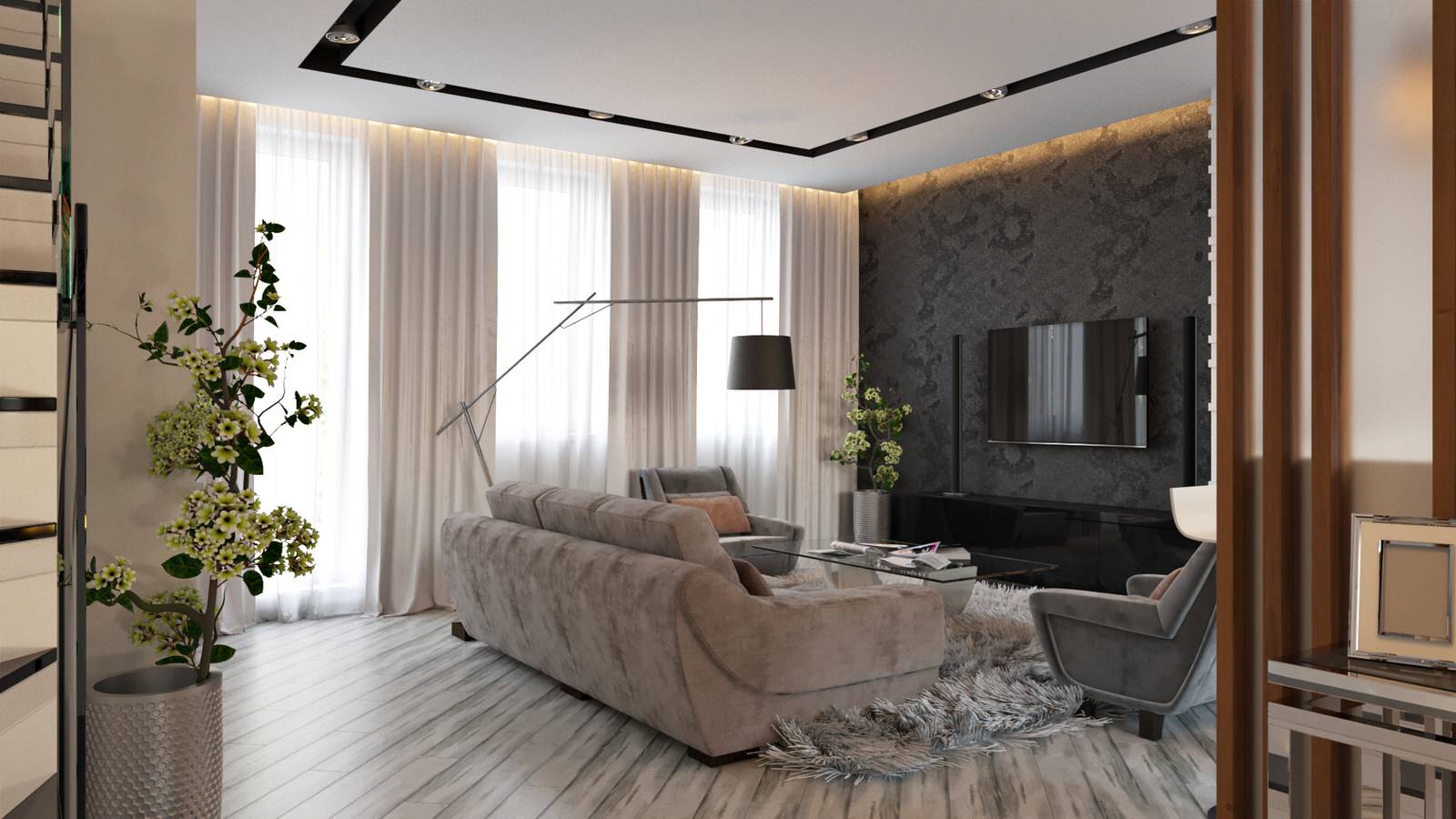 Дизайн проект таун хауса в стиле эко - минимализм