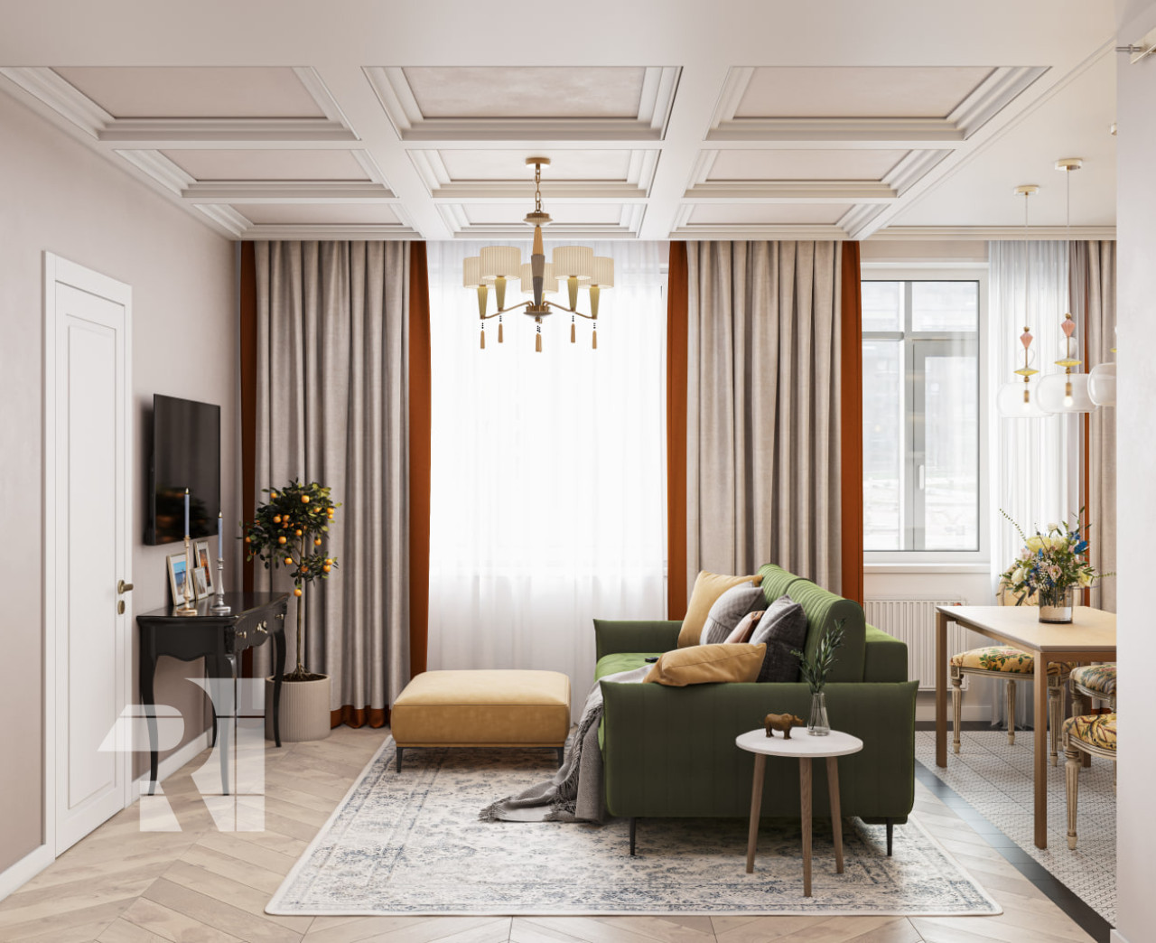 Двухкомнатная квартира в стиле прованс