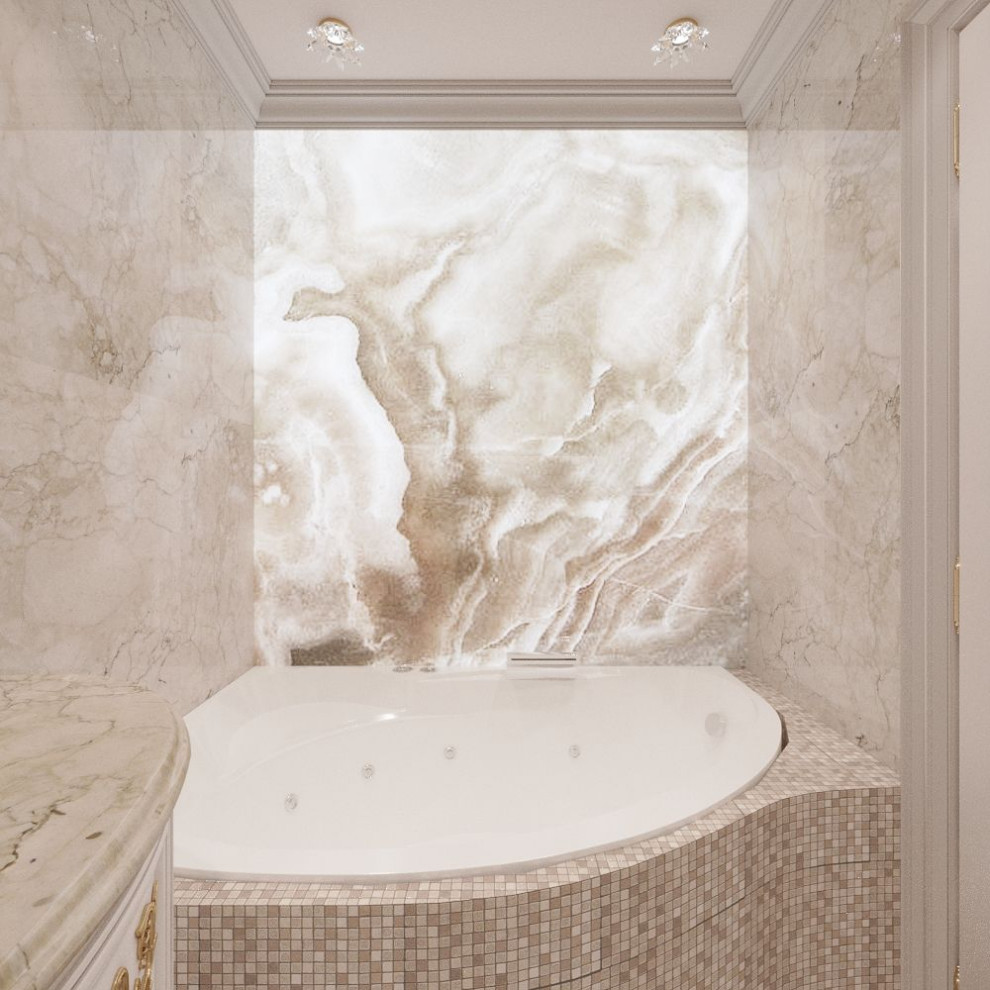 Дизайн ванной 4-комнатной квартиры в Москве