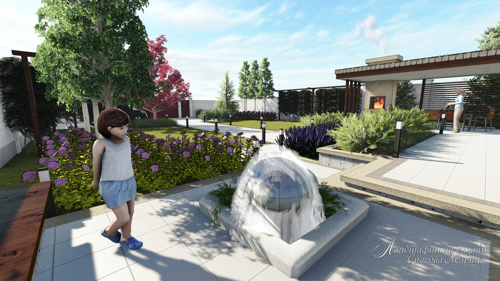 Небольшой сад в современном стиле