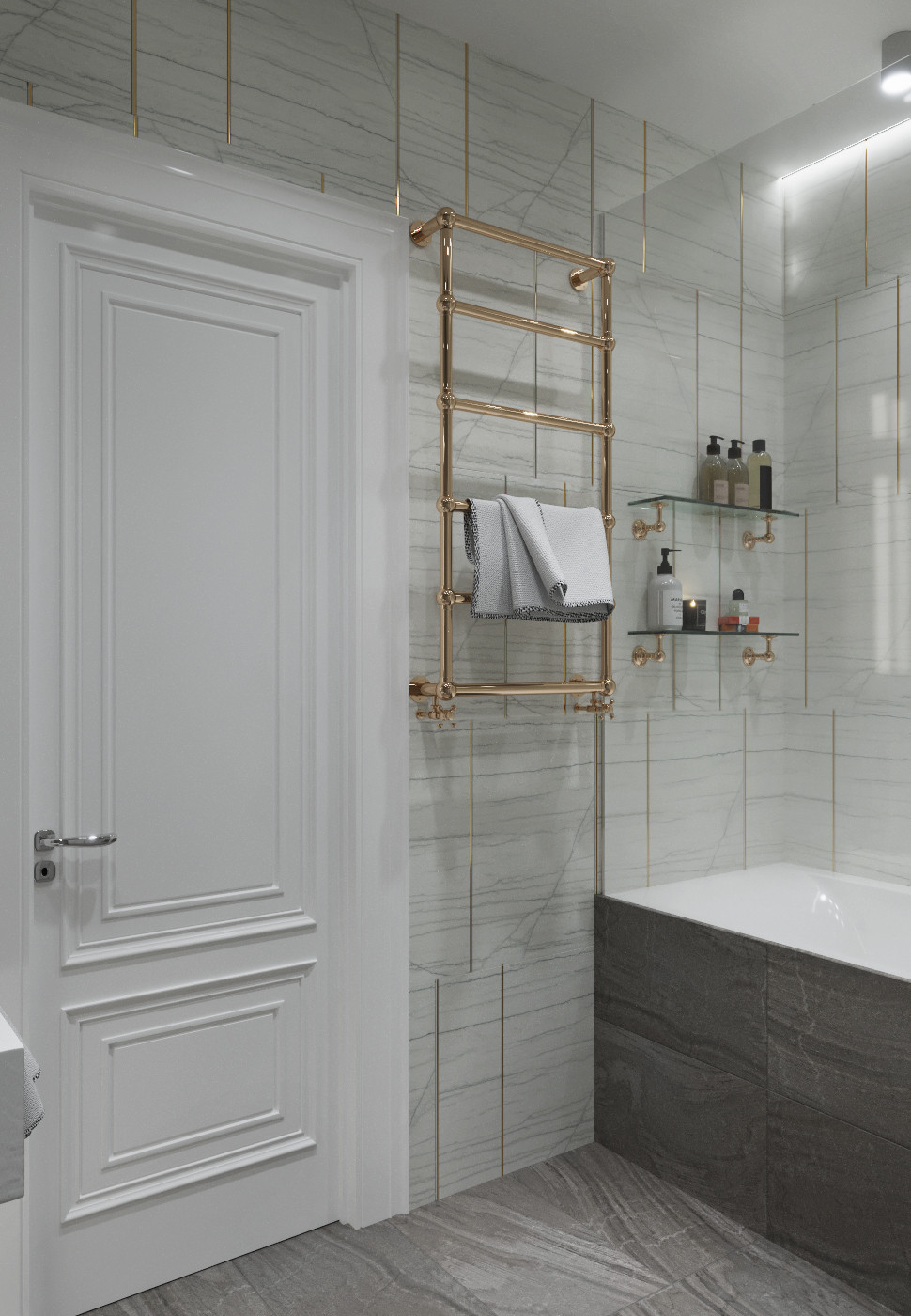 Дизайн-проект двухкомнатной квартиры в сдержанных тонах