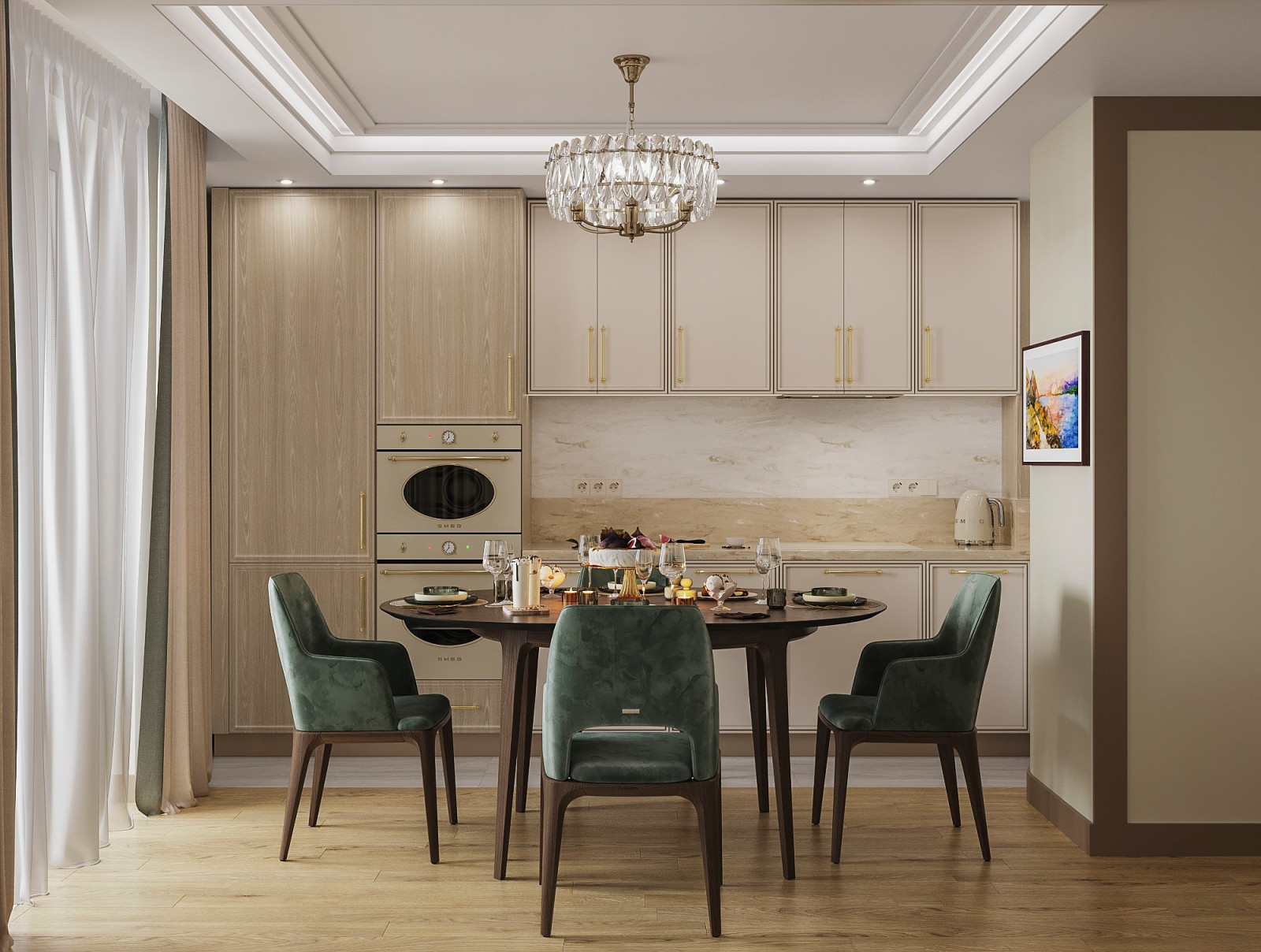 Кашемир беж. Квартира 130 кв.м. на Зоологической ул.