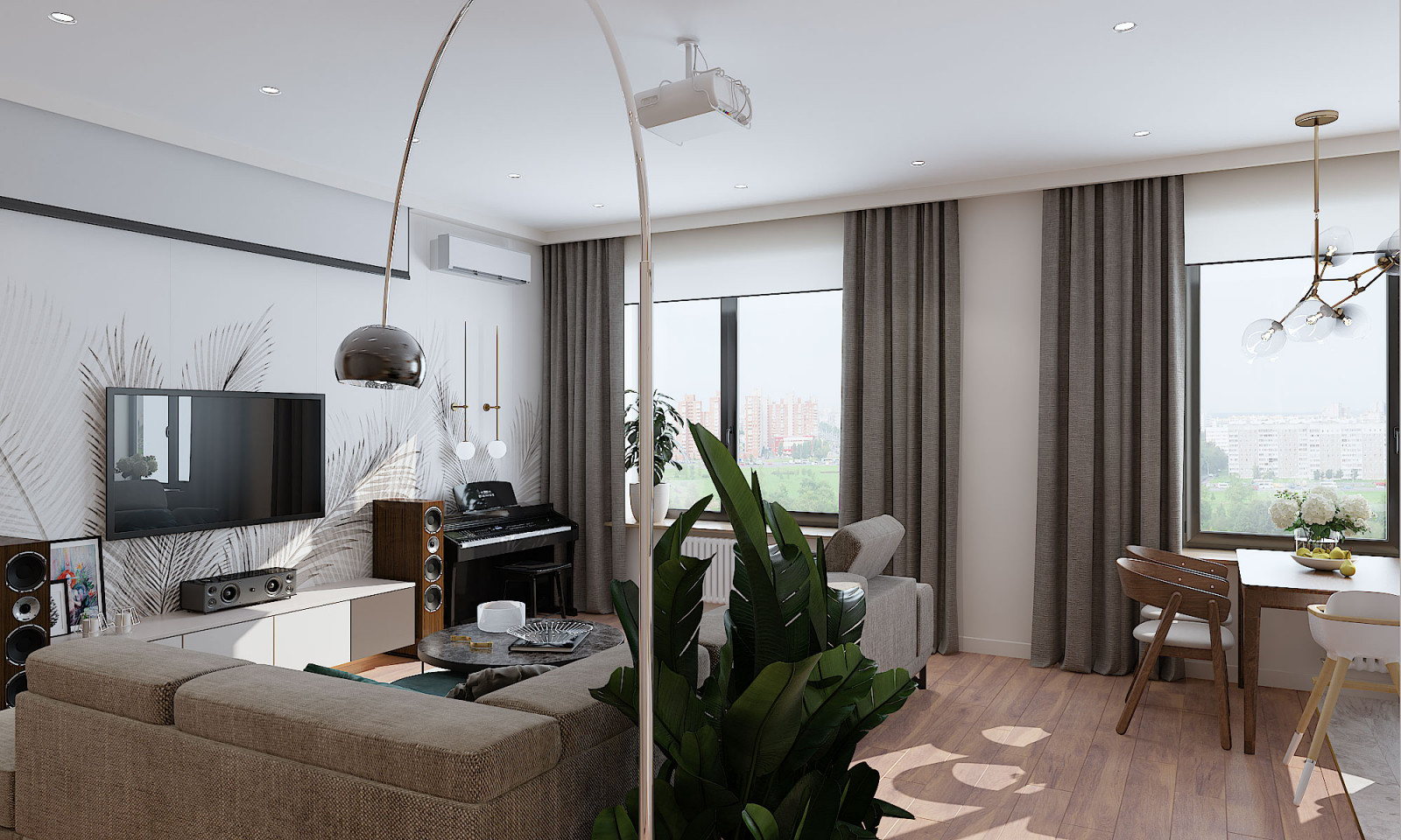 ДИЗАЙН-ПРОЕКТ ИНТЕРЬЕРА КВАРТИРЫ, ЖК СИМВОЛ, МОСКВА, 90 М²