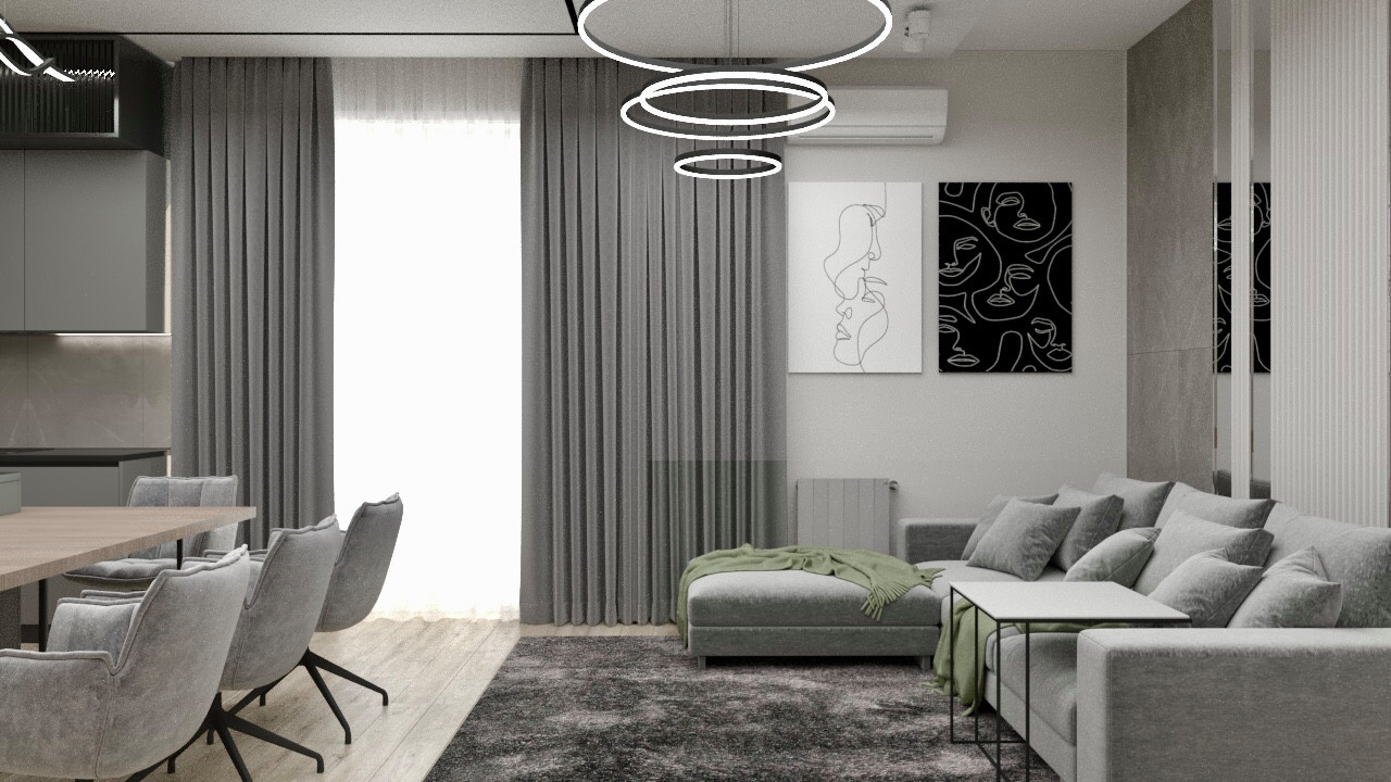 Обложка проекта: Гостиная, в разных вариантах