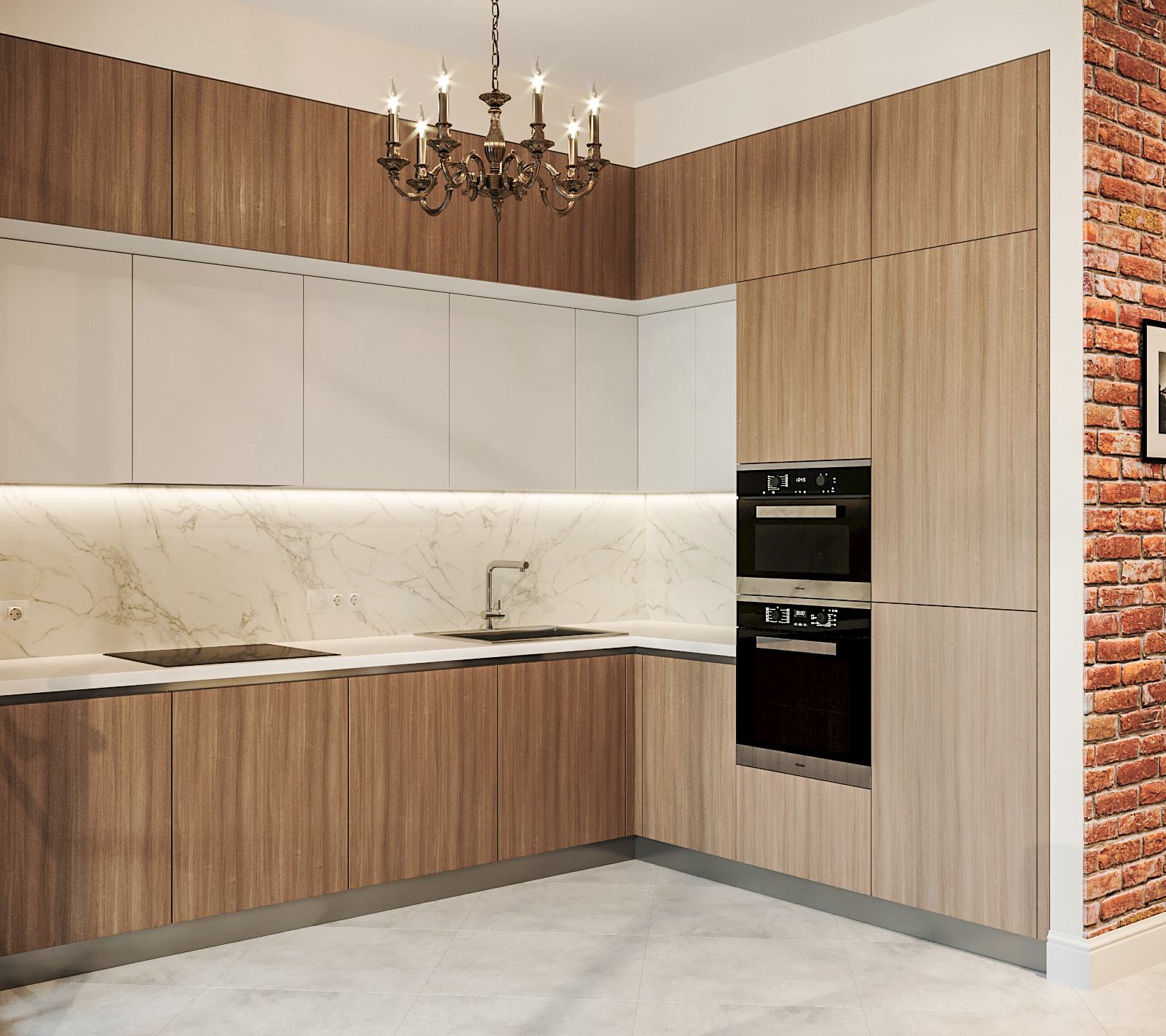 Женственный лофт в ЖК Триколор (визуализация)