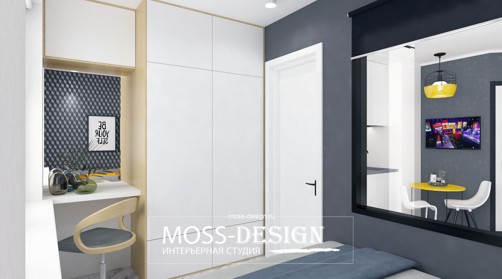 Дизайн интерьера студии 20м
