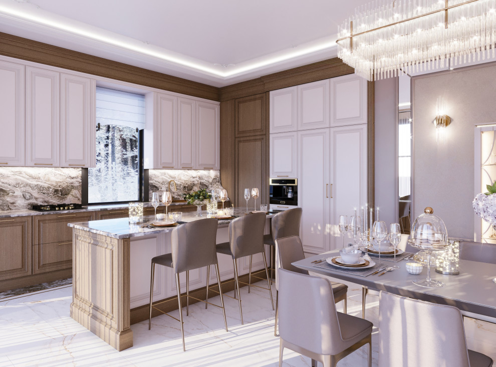 Загородный дом из бруса, Неоклассика