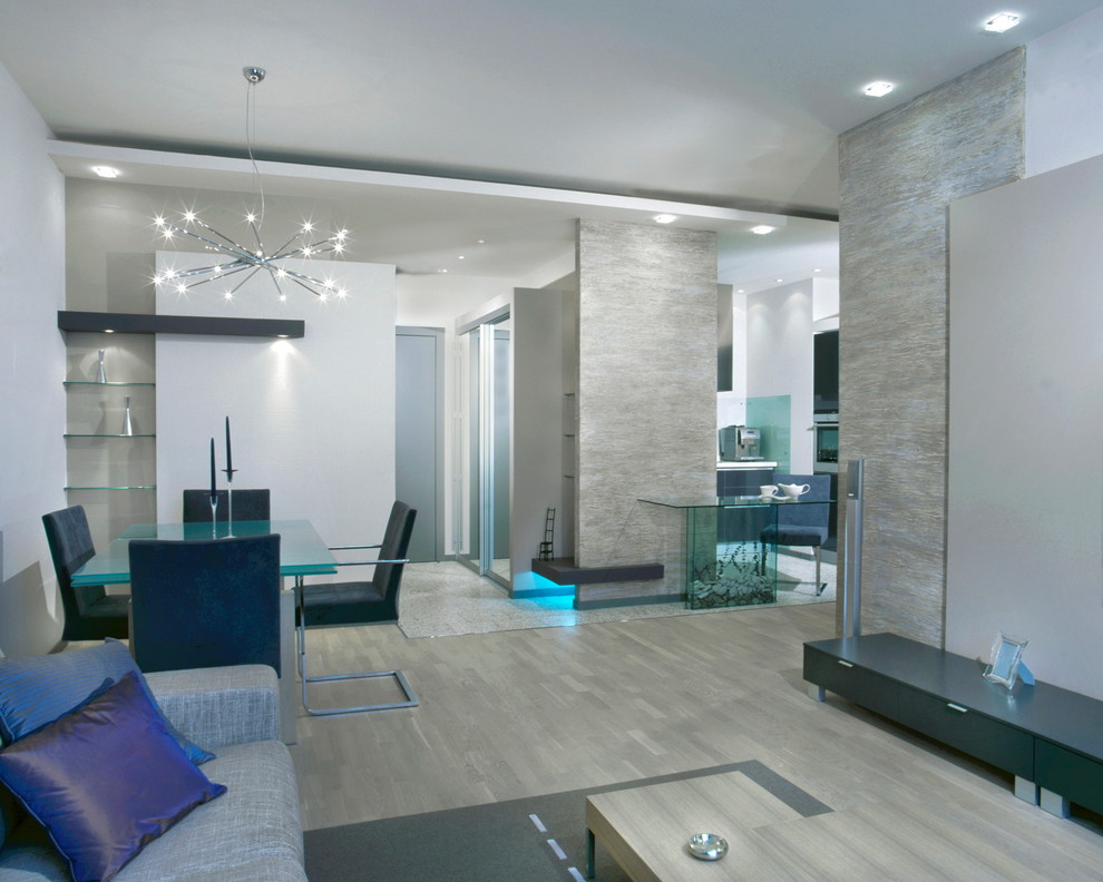 Очень лаконичная квартира в стиле минимализм.