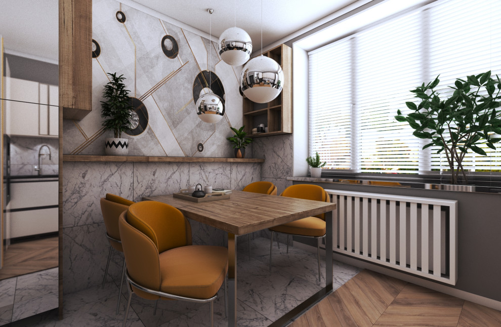 Кухня с яркими акцентами для молодой писательницы, жк Крылья