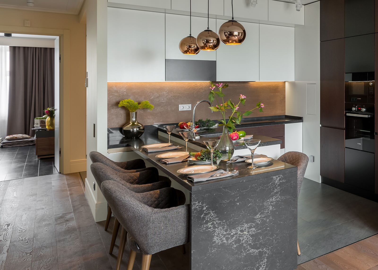 Реализация трехкомнатной квартиры ЖК"Народного ополчения"(Two-bedroom apartment)