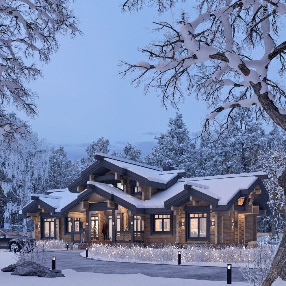 Обложка проекта: Индивидуальный проект дома из кедрового лафета "Ванкувер" Площадь - 215 кв.м.