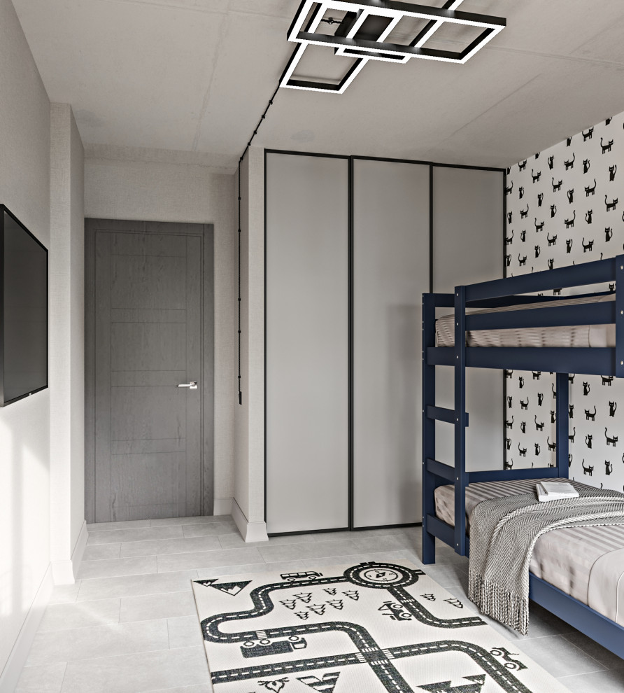 Серая квартира лофт