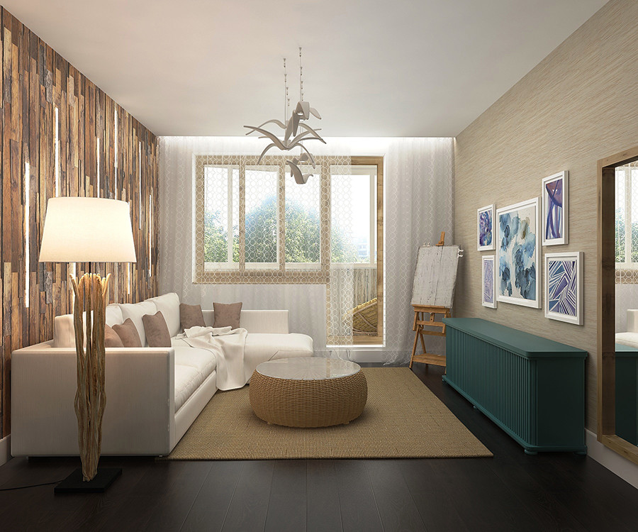 Обложка проекта: Двухкомнатная квартира в доме серии П-44Т