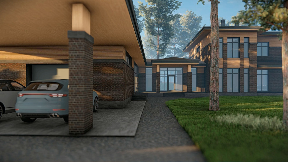 Обложка проекта: Коттедж с бассейном в Охтинском Парке