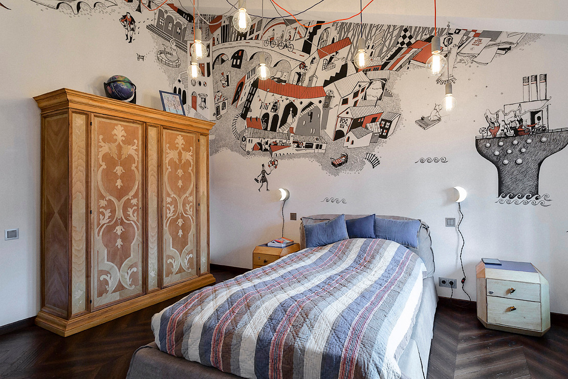 Двухуровневая квартира в Арбатских переулках