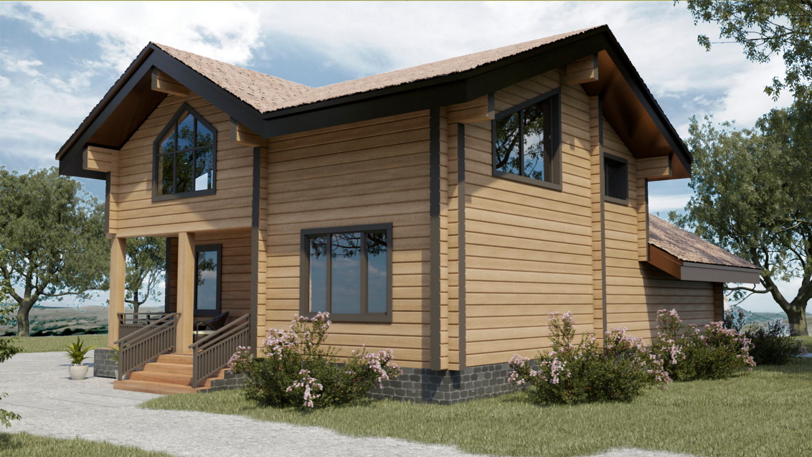 Загородный дом из бруса