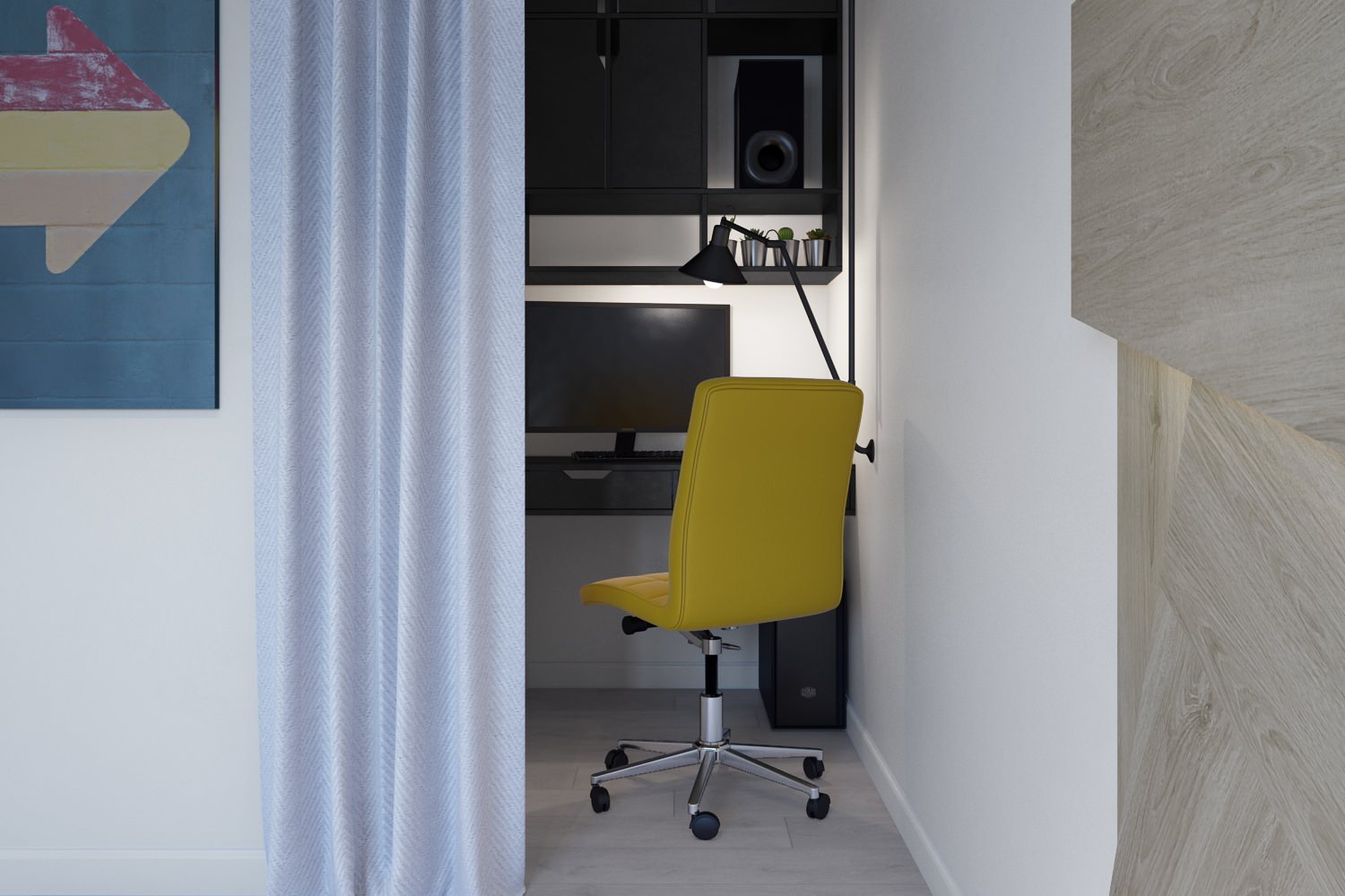 Гостиная с функцией спальни для молодой семьи.