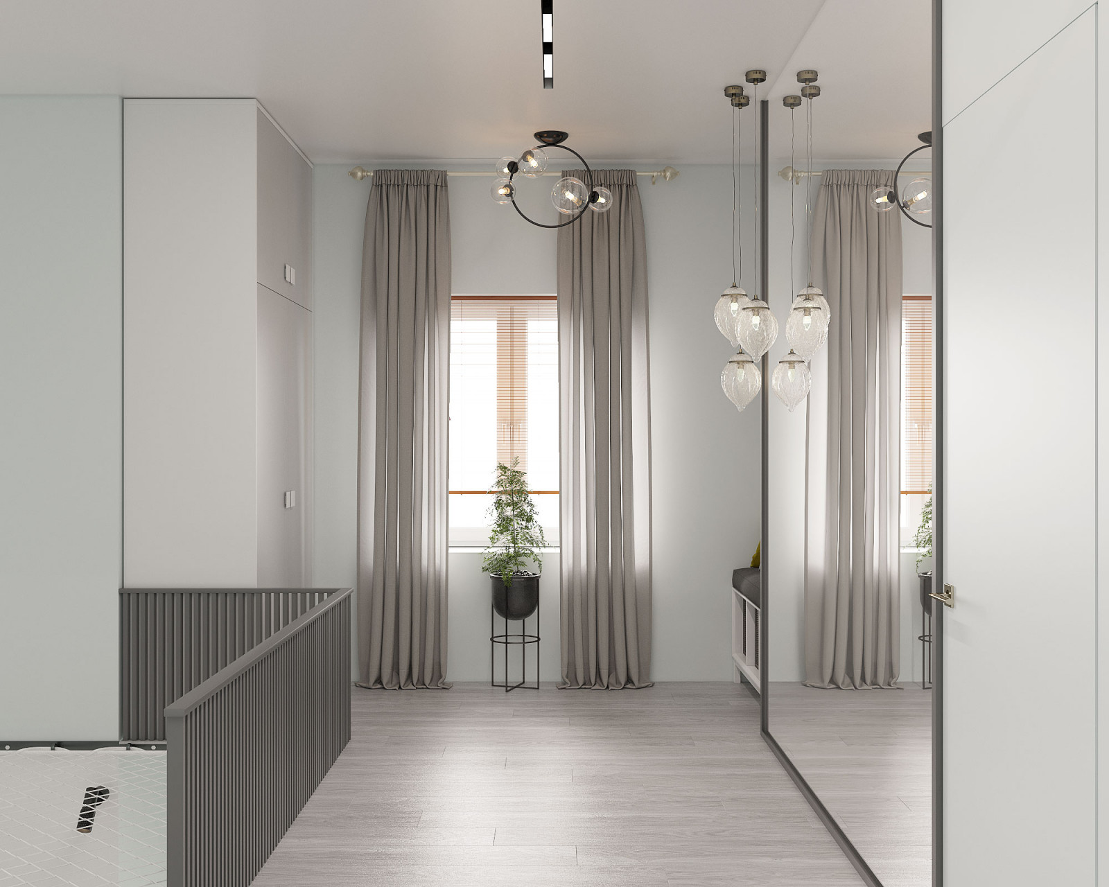 Обложка проекта: Дом с сеткой между первым этажом и вторым светом в Якутске.