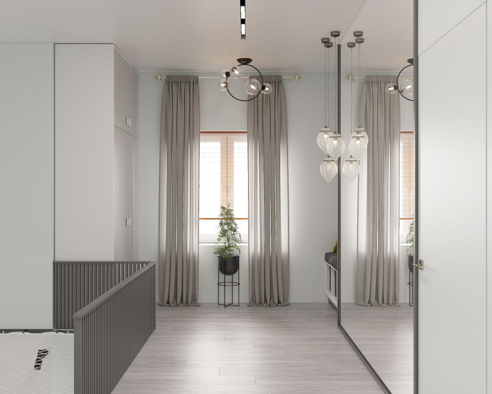 Обложка проекта: Дом с сеткой между первым этажом и вторым светом в Якутске.