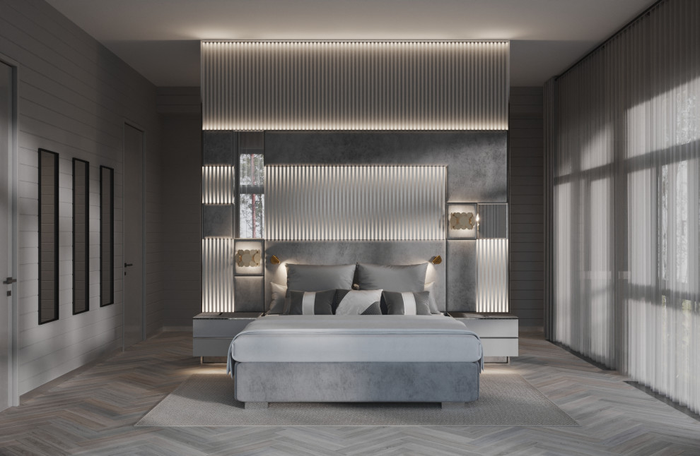 Мастер спальня в проекте загородного дома